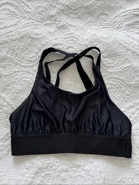 Koral Black Strappy Sports Bra with Double Back Straps